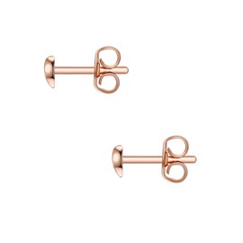 Glanzstücke München Women's Stud Earrings 925 Sterling Silver Rose Gold-Plated 18 Carat Heart Silver Stud Earrings