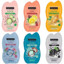Freeman Facial Mask Variety Count: Detoxifying 1 Count (Pack of 6), Assorted