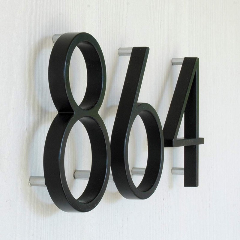 Distinctions 844715 Black Upgraded 5" Floating House Number 5, 5-Inch