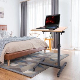 Rolling Cart Over Bed Table Stand Laptop Stand Desk Angle Height Adjustable