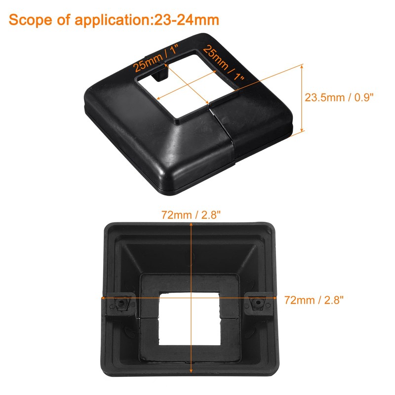 uxcell Post Skirt, 8pcs 25x25mm/1 x1 Plastic Split Style Post