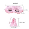 EleCharm Sweet Girl's Satin Eye Mask Long Eyelash Embroidered Eye