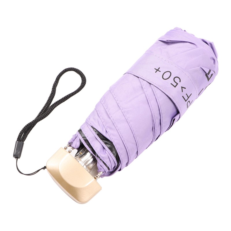 6 Ribs Umbrella Sun Protection UPF50 Impact Cloth Portable Folding