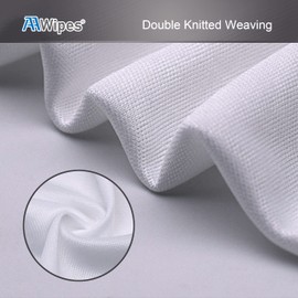 AAWipes Cleanroom Polyester Wipers 4"x4" (Bag of 400 Pcs) Double Knit 100% Polyester Wipes Lint Free Cloths with Ultra-fine Filaments, Laser Sealed Edge, Class 100 Cloths, Ultra-Soft Wipes