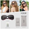 LVIOE Polarized Sunglasses for Women Trendy Wraparound Butterfly Decoration with
