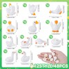 GGSTDDUP 48Pcs Mini Resin Gooses Figurines 12 Styles Small Resin