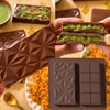 UWILLION Deep Chocolate Bar Mold Silicone 1 Inch Dubai Pistachio