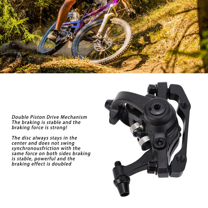 Bilateral Bicycle Disc Brake Set Aluminum Alloy Two Piston Front