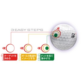 BRIDGESTONE B4WXJM Tour B X 2024 Model Golf Balls, 12 Balls, White, Mind Set