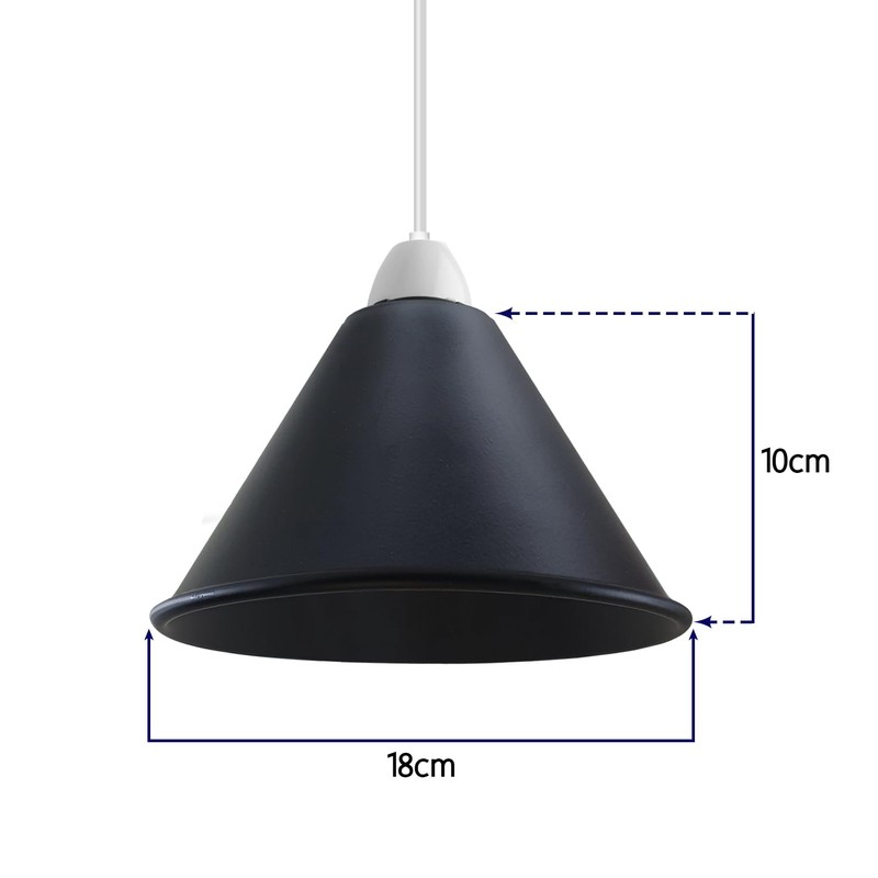 Modern Industrial Metal Ceiling Light Shad Easy Fit Pendant Lamp