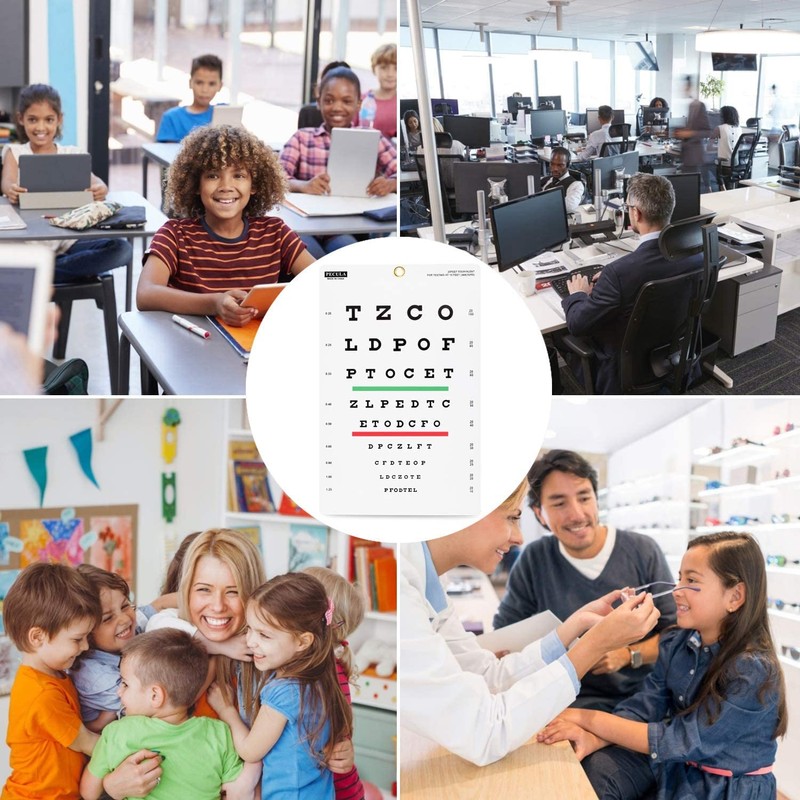 PECULA Snellen Chart, Wall Chart for Eye Exams - 10