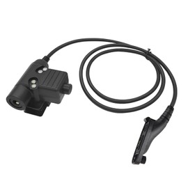 HELETUL U94 Ptt Compatible for Motorola APX 6000 7000 8000 XPR 6550 7550 6550e 7550e Walkie Talkie (Cilitary Wiring)