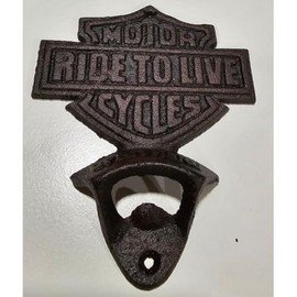 Bottle Openers - Cast Iron Rustic - "Vintage Looking" - Imported (Ride to Live (6" h x 5" w))