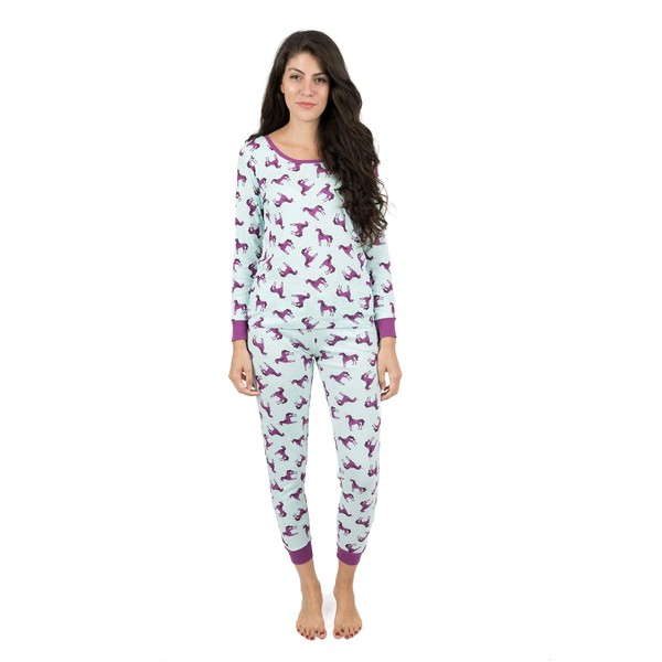 Leveret Womens Pajamas Unicorn 2 Piece Pajama Set 100% Cotton