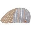 Mayser Paddy Two Stripes Cotton Flat Cap Peaked Cap Men's – Made in the EU with Peak, Lining Spring Summer Summer, beige, M
