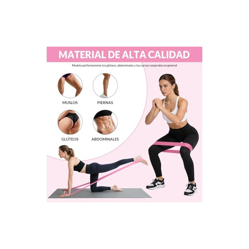 EDECOR Kit de 8 Bandas de Resistencia, Bandas Elásticas Fitness,