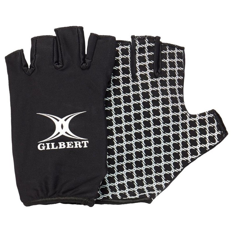 Gilbert Mens International Generic Rugby Gloves - Black, Medium