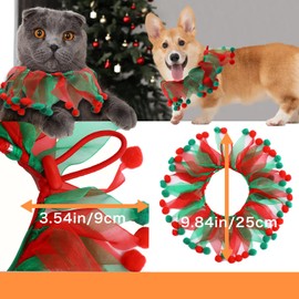 Yunison Fancy Pet Collars for Christmas Thanksgiving Costume, Cute&Soft Elastic Dog Collars for Party Holiday Birthday Costume Dress