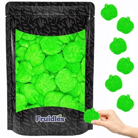 Frosted Sour Green Apples Gummy Candy, Delicious Sugar Coated Fruit Flavors Gummies (1 Pound)