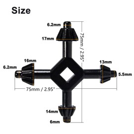4 in 1 Drill Chuck Key Wrench,1/4" 3/8" 1/2" 5/8" Sizes Chuck Key For Drill Press,Electric Drill Chucks,Compatible with Drill Press & Power Tool Chucks (Black)