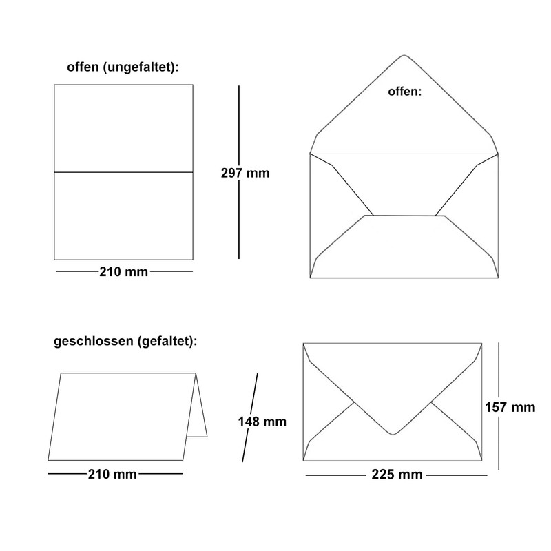 NEUSER PAPIER 25x brown vintage kraft paper folding cards SET