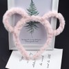 caralin Women Winter Thick Plush Headband Round Bear Ears Makeup