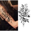 EROSPA® Temporary Tattoo Sheet / Sticker - Rose Flowers Flower