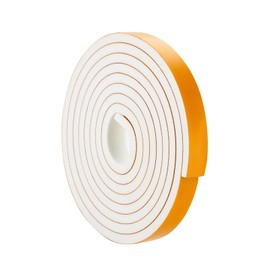 Weather Stripping Door Seal Strip 3/4"W * 5/16"T, Door Insulation Strip, High Density Foam Tape for Door Frame, Window, 10FT Length(10 FT X 1 Rolls, White)
