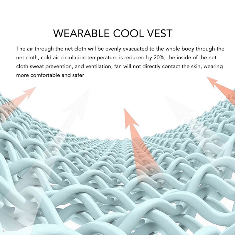 Cooling Vest 3 Speeds Sunscreen Sleeveless Breathable Lightweight Air Conditioned