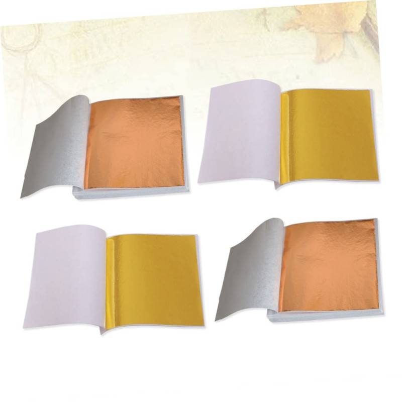 DOITOOL 200 Sheets Imitation Gold Leaf Foil Paper for Manicure