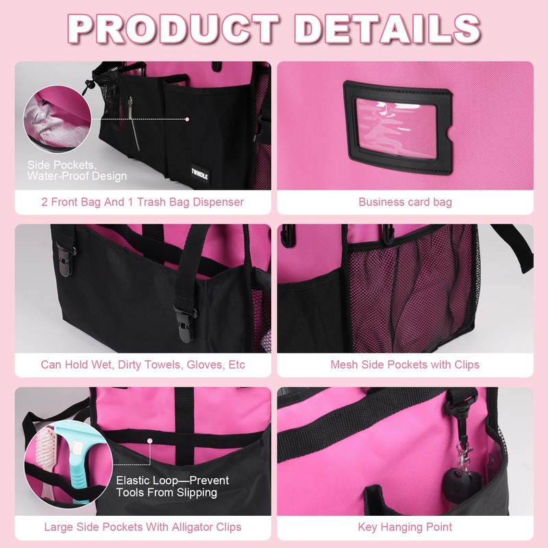 Extra-Large Rolling Cleaning Caddy with Wheels,Cleaning Caddy Bag with Detachable