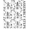MIKILOWUHA T13 Skeleton Action Figures 6 Pack, Gold & Silver