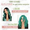 RUNATURE Tape-In Extensions Real Hair Teal Tape-In Hair Extensions with