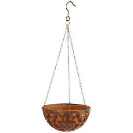 Esschert Design Cast Iron Hanging Basket, 10-Inch