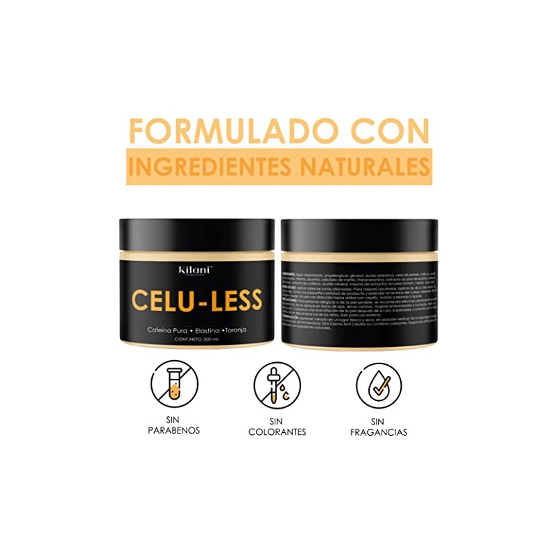 Celu-Less Kilani Crema de Celulitis Super Concentrada - Cafeína Pura,