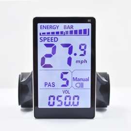 Mcezdy Ebike Display, UART No. 2 Protocol, 24V-60V Aluminum Alloy Frame Cycling Computer, Ebike LCD Display with Waterproof 5-Pin Connector, Enriching Cycling Journey (M5-5-Pin)