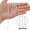 KINGLAKE 2mm White Cotton String Twine with Silver String, 100m