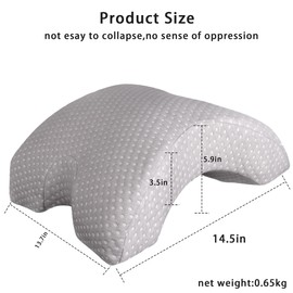 ALEVMOOM Arm Pillow Couple Pillow with Arm Hole Sleeping Pillow Anti Memory Foam Slow Rebound Pressure Pillow Spooning Pillow for Couples Office Rest Pillow Neck Back Support Pillow