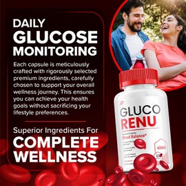 Gluco Renu ( 2 Pack) Gluco Renu Capsules - GlucoRenu Pills Advanced Supplement, All Natural