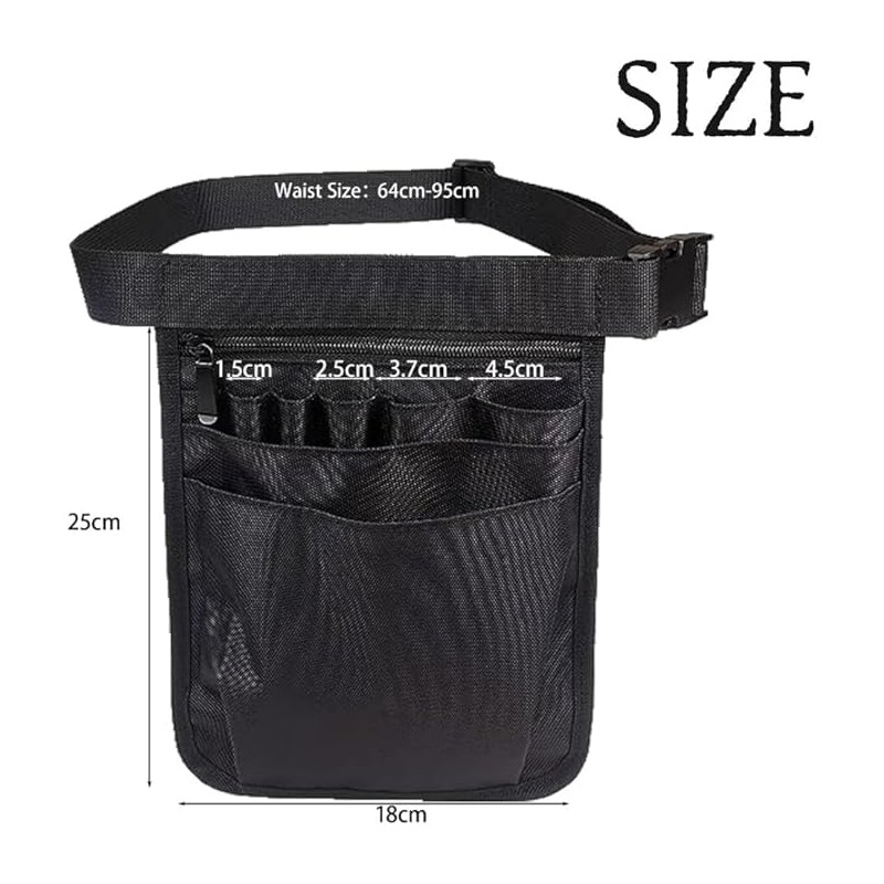 Multi Pocket Nurse Bag, Fanny Pack Nursing Waist Pouch Pocket
