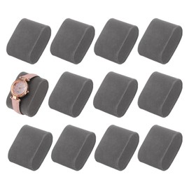 uxcell 12pcs Bracelet Watch Pillow Velvet Jewelry Display Pillows Cushion Pad Watch Storage Pillow for Watch Box Grey