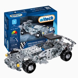 Eitech 00230 Metal Construction Kit - Speed Racer Model I, 260 Components, Model Car Kit, DIY Educational Toy, Racing Car Approx. 18 cm, Construction Toy for Children from 8 Years