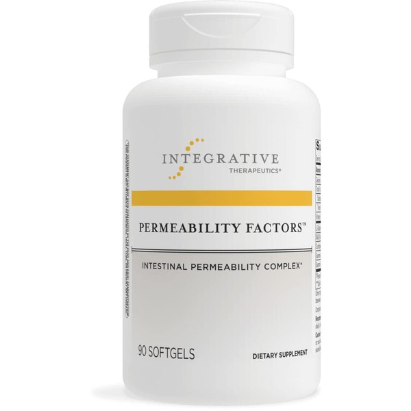 Integrative Therapeutics Permeability Factors - Intestinal Permeability Complex* - Gut Health Supplement with Vitamin E, L-Glutamine, Amino Acid & Essential Fatty Acids* - 90 Softgels