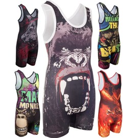 KO Sports Gear - playera unisex de lucha última intervensión, cómoda y transpirable, elástica en 4 direcciones, gama completa de tallas para jóvenes y adultos, Bloody Gorilla, Youth L 60–75 lbs (27.2–34.0 kg)