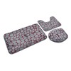 Toilet Mat Set Two Color Stone Texture Flannel Bathroom Rug