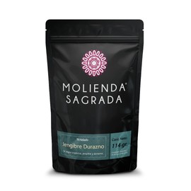 Molienda Sagrada, Té Helado Jengibre Durazno/Infusión de Té Negro Orgánico con Sabor Natural de Jengibre y Durazno. Rinde para 40 Litros.