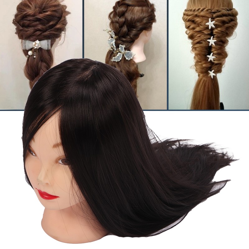 Practice Mannequin Head Novice Hairdressing Training Braiding Doll Head with