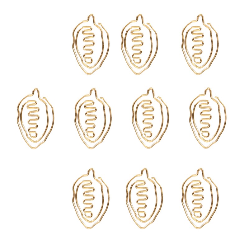 100pcs Special Shape Paper Clips Creatively Cute Plated Metal Bookmark