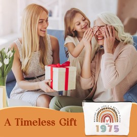 ZUFIO 50th Birthday Gifts for Women, 50th Birthday Gifts Makeup Bag,50th Birthday Funny Gift Cosmetic Bags,50th Birthday Gift Ideas Makeup Bag(only Bag)