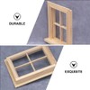 Miniature House Dollhouse Window Wooden Traditional Side Window Unpainted Mini